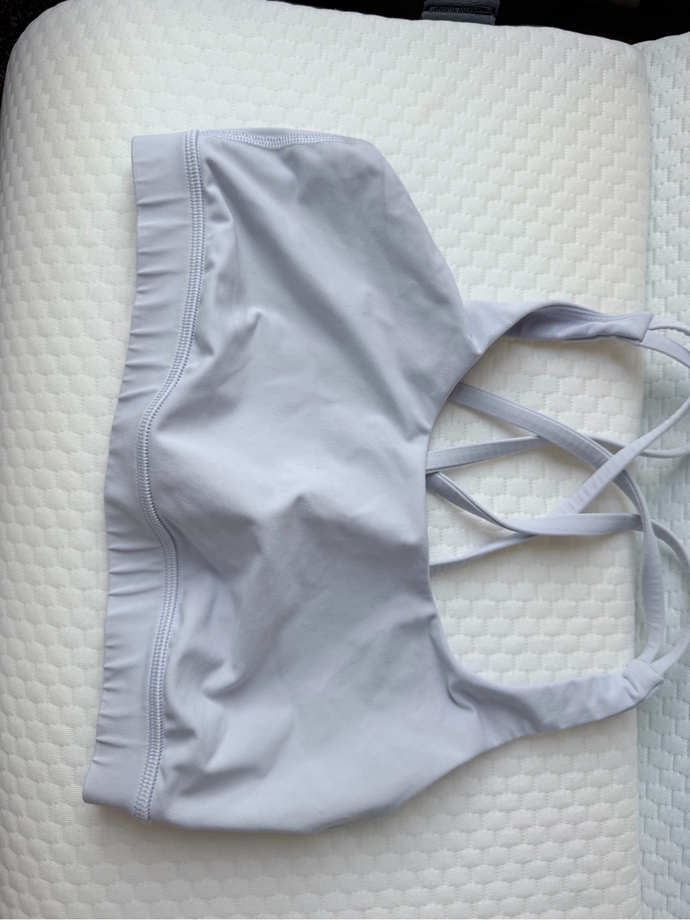 lululemon athletica Light Gray Strappy Sports Bra